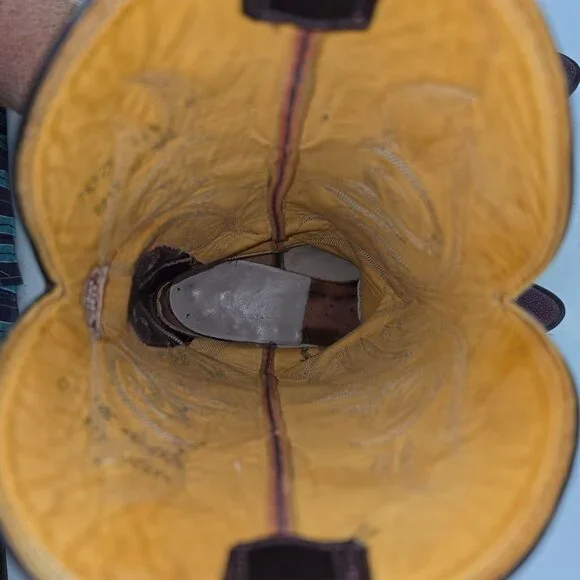 Nocona Stingray Red Mens Size 11.5D Maroon Burgundy Leather Cowboy Western Boots - Picture 14 of 16